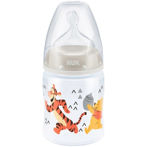 Nuk First Choice Plus Disney Winnie the Pooh 0-6m Anti-Colic Bottle 150ml - Сив