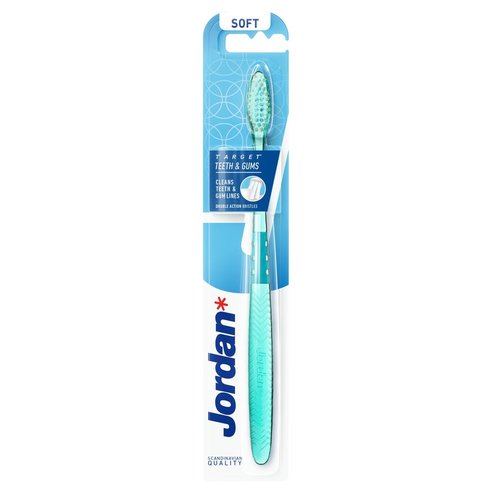 Jordan Target Teeth & Gums Toothbrush Soft 1 Парче - Тюркоаз