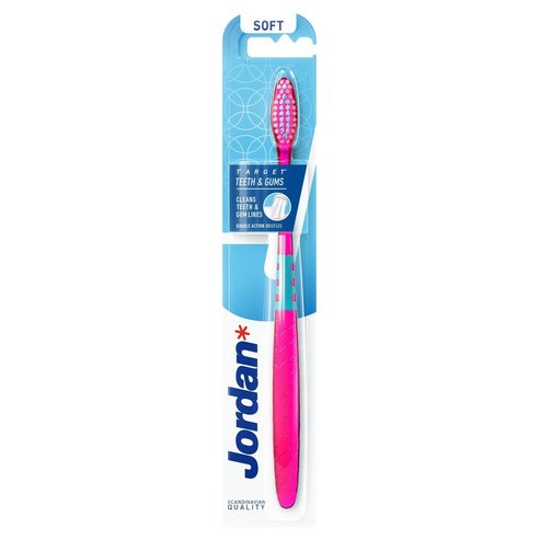 Jordan Target Teeth & Gums Toothbrush Soft 1 Парче - Фуксия