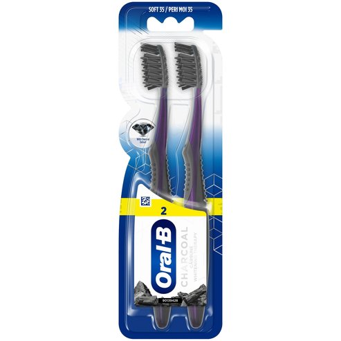 Oral-B Charcoal Whitening Therapy Soft 35 Toothbrush 2 Парчета - Лилаво