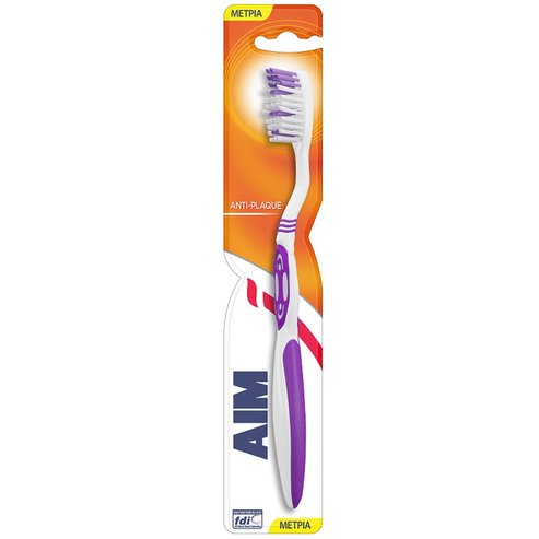 Aim Antiplaque Medium Toothbrush 1 Парче - лилаво