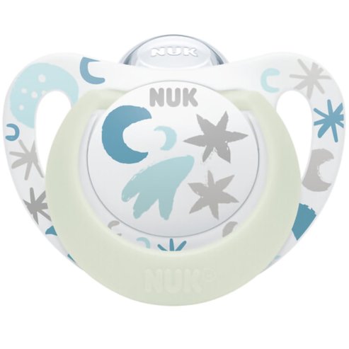 Nuk Star Night Silicone Soother 0-6m 1 Парче - синьо