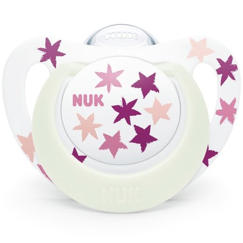 Nuk Star Night Silicone Soother 6-18m 1 Парче - Розово