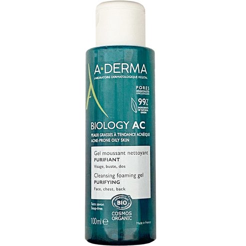 A-Derma Подарък Biology-AC Cleansing Foaming Почистващ гел, подходящ за мазна кожа със склонност към акне 100ml