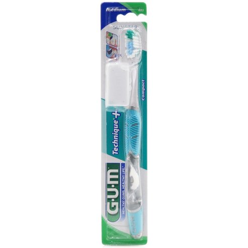 Gum Technique+ Compact Medium Toothbrush 1 брой, Код 493 - Бензин