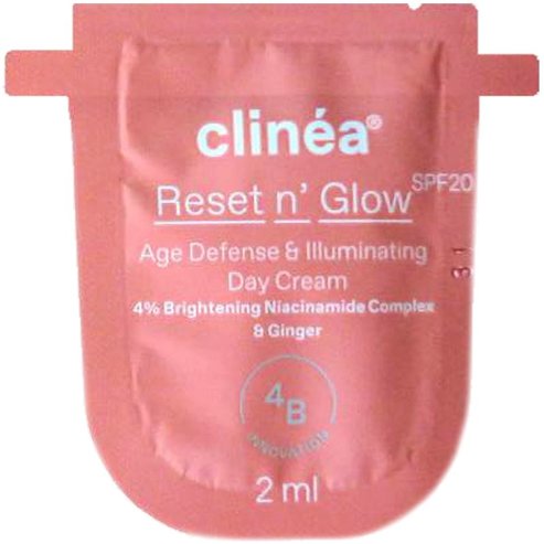 Clinéa проба Reset n\' Glow Spf20 Дневен крем за лице против стареене за блясък със слънцезащитен индекс 2ml