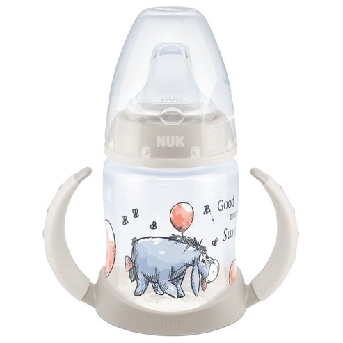 Nuk Disney Winnie the Pooh 6-18m First Choice Learner Bottle 150ml - Сив