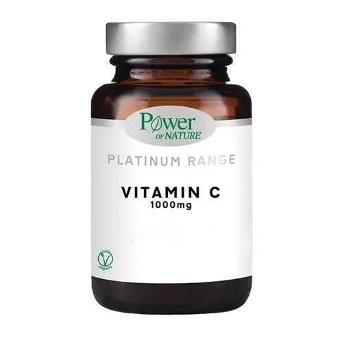 Power of Nature Подарък Platinum Range Vitamin C 1000mg Хранителна добавка с витамин С за укрепване на имунната система 20tabs