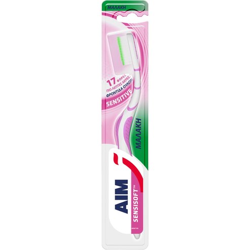 Aim Sensisoft Sensitive Toothbrush 1 брой - розово / зелено