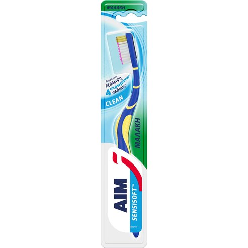 Aim Sensisoft Clean Soft Toothbrush 1 брой - Синьо / Жълто