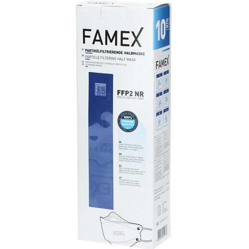 Famex Particle Filtering Half Mask FFP2 NR 10 бр, Син