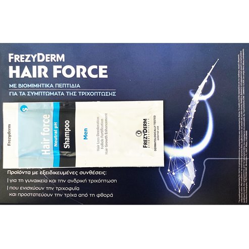 Frezyderm проба Hair Force Shampoo Men Шампоан за стимулиране на косата, специално създаден за мъже 5ml