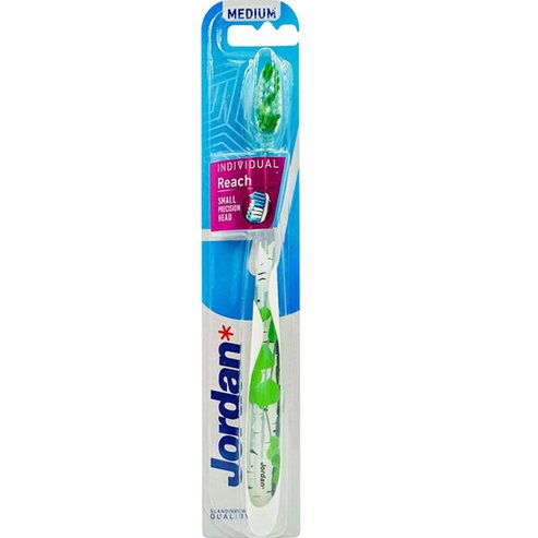 Jordan Individual Reach Medium Toothbrush 1 Код на артикул 310040 - Зелен