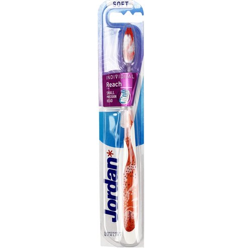 Jordan Individual Reach Soft Toothbrush 1 брой Код 310041 - Оранжев