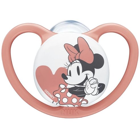 Nuk Space Disney Baby Silicone Soother 0-6m 1 брой, код 10,571,582 - тъмно розово