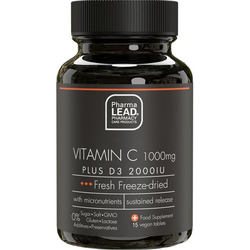 Pharmalead Подарък Vitamin C 1000mg Plus D3 2000IU 15veg.tabs