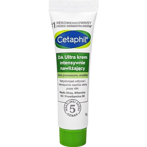 Cetaphil проба Da Ultra Krem Богат хидратиращ крем за тяло Идеален за суха кожа 14g