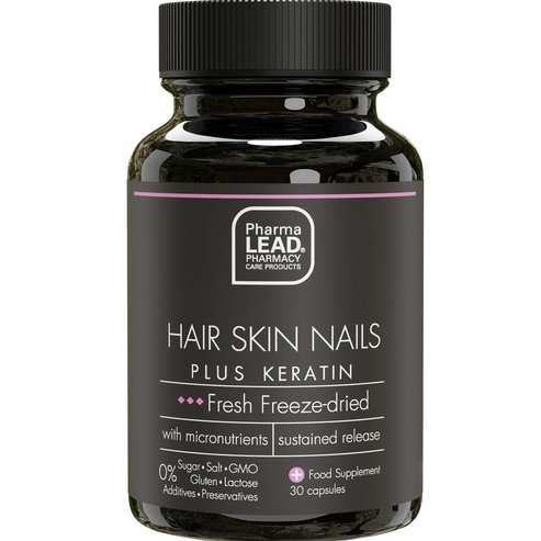 Pharmalead Подарък Hair Skin Nails Plus Keratin Хранителна добавка с кератин за подхранване на косата, ноктите и кожата 15caps