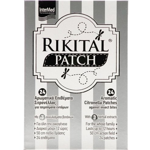 Intermed Подарък Rikital Aromatic Citronella Patch Ароматни лепенки с цитронела за ухапвания от насекоми 24 Patches