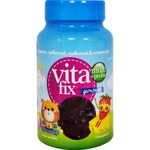 Intermed Подарък Vitafix Multi & Probio Gummies Хранителна добавка за деца с 9 витамина, пребиотици, пробиотици и микроелементи 60 желета