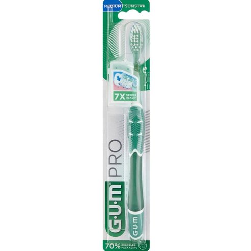 Gum Pro Medium Toothbrush 1 Брой, Код 528 - Зелен