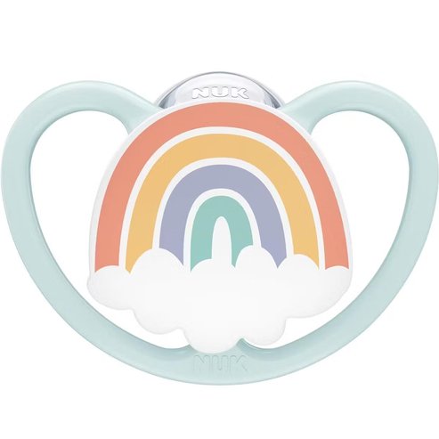 Nuk Space Silicone Soother 0-6m 1 брой - Дъга