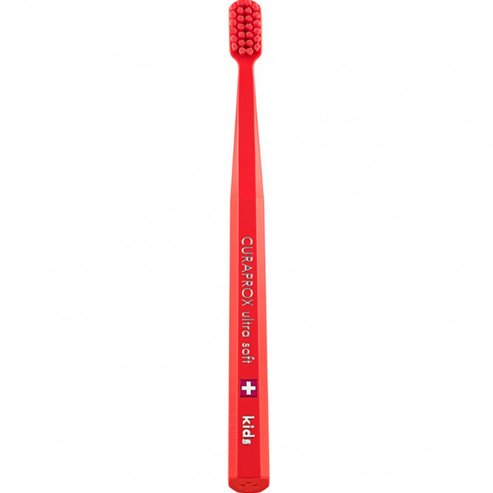 Curaprox Kids CS 5500 Ultra Soft Toothbrush 4-12 Years 1 брой - Червен