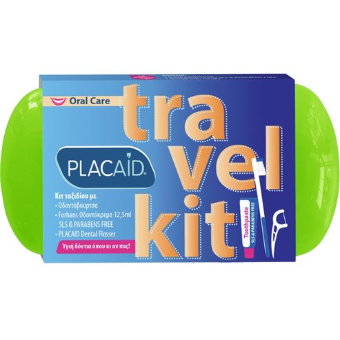 Plac Aid Oral Care Travel Kit 1 брой - зелено