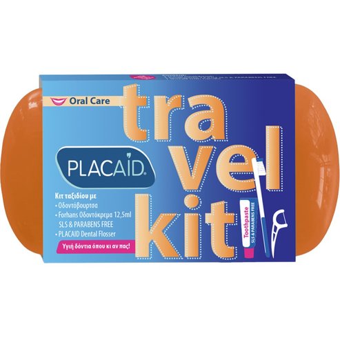 Plac Aid Oral Care Travel Kit 1 брой - портокал