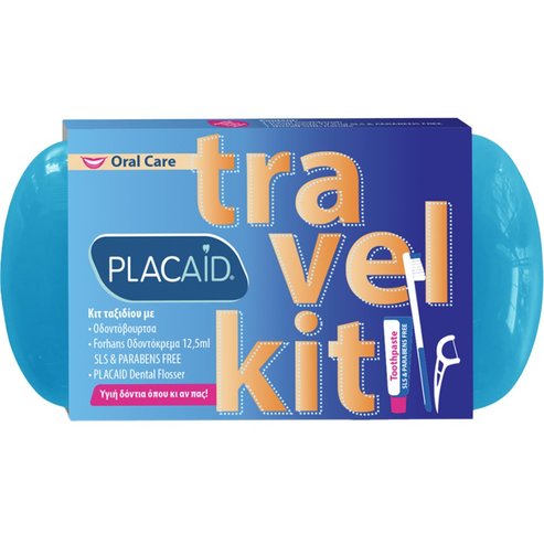 Plac Aid Oral Care Travel Kit 1 брой - синьо