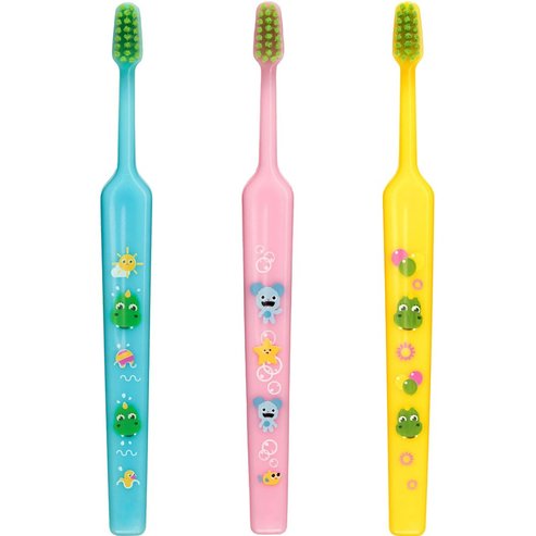 Tepe Good Mini Extra Soft Toothbrush Bolibompa 0-3 Years 3 части - Синьо / Розово / Жълто