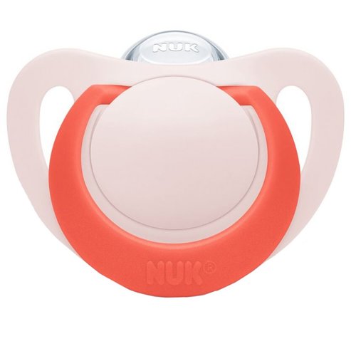 Nuk Star Silicone Soother 6-18m 1 брой - Розов