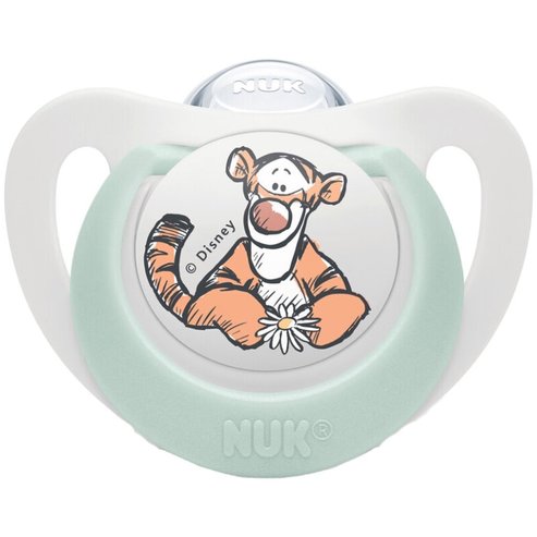 Nuk Star Disney Baby Winnie the Pooh Silicone Soother 0-6m 1 брой - бял