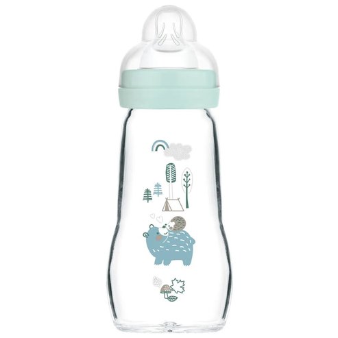 Mam Feel Good Premium Glass Bottle 2m+, 260ml Код 375SB - Син 2