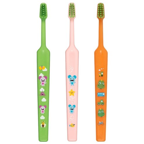 Tepe Good Mini Extra Soft Toothbrush Bolibompa 0-3 Years 3 части - зелено / розово / оранжево