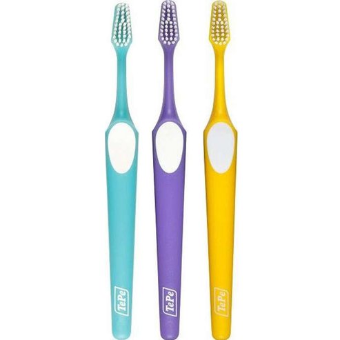 Tepe Supreme Soft Toothbrush 3 Τεμάχια - Γαλάζιο / Μωβ / Κίτρινο