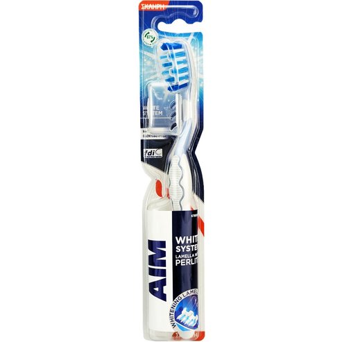 Aim White Now Carbon+Correct Toothbrush 1 брой - светло син