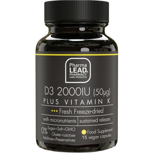 Pharmalead Подарък Black Range D3 2000IU Plus Vitamin K 15veg.caps