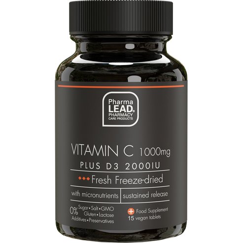 Pharmalead Подарък Black Range Vitamin C 1000mg Plus D3 2000IU 15veg.tabs