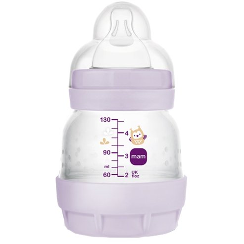 Mam Easy Start Anti-Colic Plastic Bootle 0m+, 130ml, Код 353SGc  - Лилаво