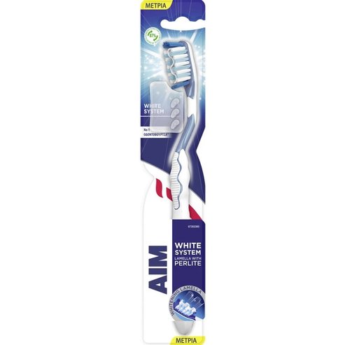 Aim White System Perlite Medium Toothbrush 1 брой - светло син