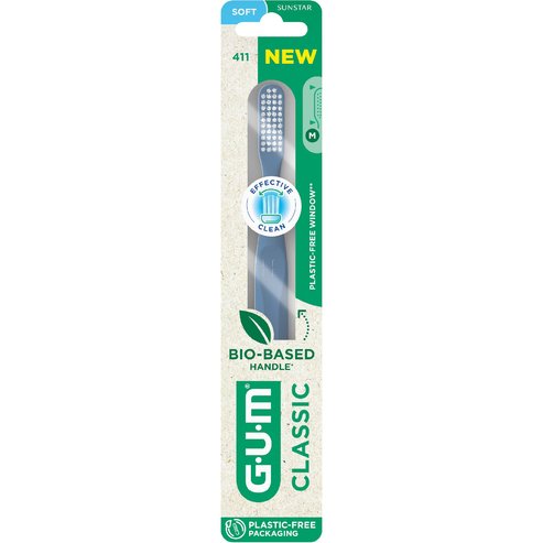 Gum Classic 411 Soft Toothbrush 1 бр - Синьо