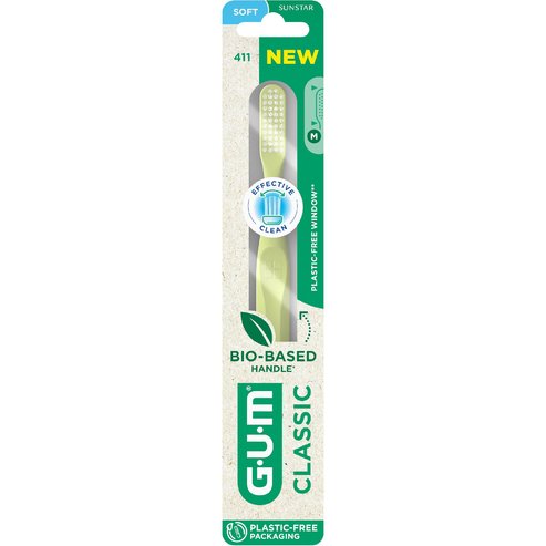 Gum Classic 411 Soft Toothbrush 1 бр - Жълто