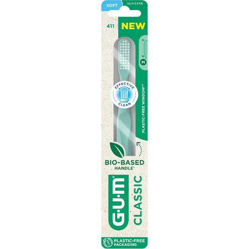 Gum Classic 411 Soft Toothbrush 1 бр - Зелено