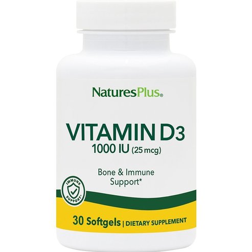 Natures Подарък Plus Vitamin D3 1000IU 30 Softgels