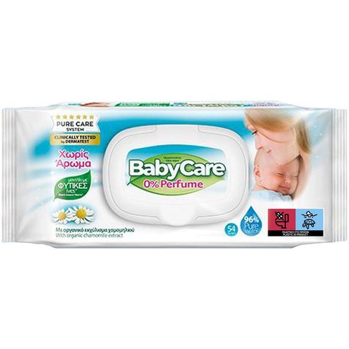 BabyCare Подарък 0% Perfume with Chamomile Wipes 162 бр (3x54 бр)