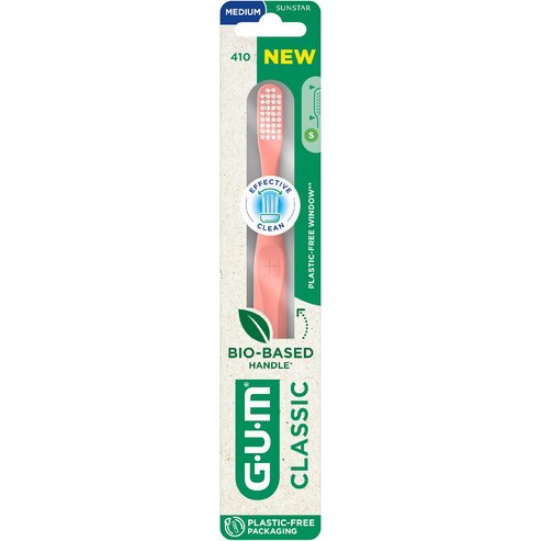 Gum Classic 410 Medium Toothbrush 1 бр - розова