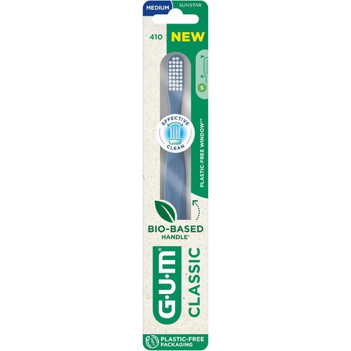 Gum Classic 410 Medium Toothbrush 1 бр - Синьо