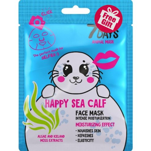 7DAYS Подарък Animal Happy Sea Calf Face Sheet Mask 28g