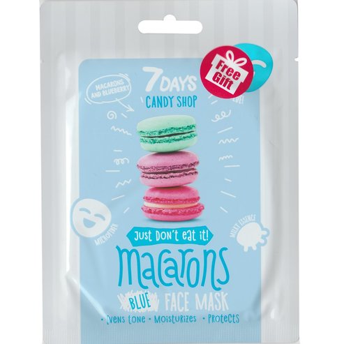 7DAYS Подарък Candy Shop Macarons Blue Face Mask 25g